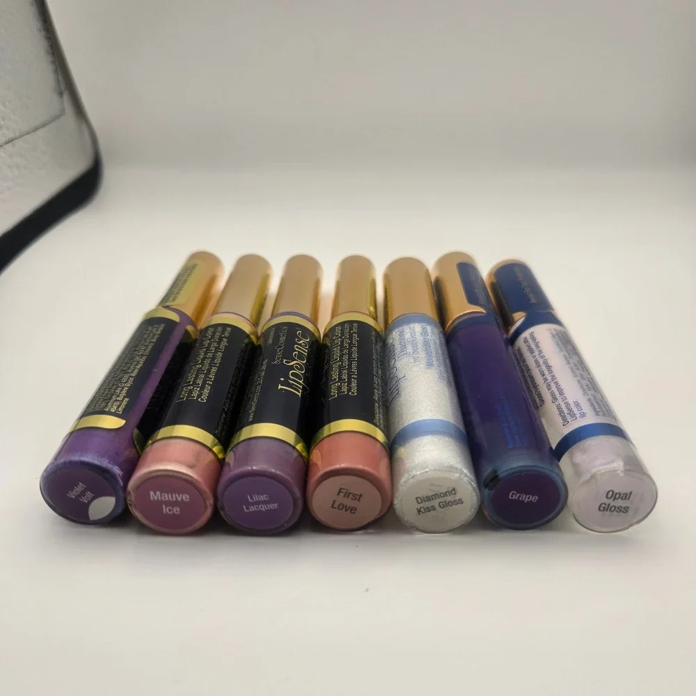 LipSense Purple Mauve Lip Color Gloss 7pc Bundle New